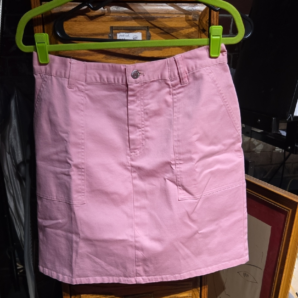 Lauren Ralph Lauren Pink Cotton Mini Skirt with Patch Pockets
